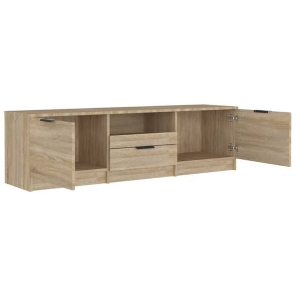 The Living Store tv-bord 140x35x40 cm konstrueret træ sonoma-eg -  TV-møbler