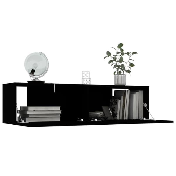 The Living Store TV-bänk svart 120x30x30 cm konstruerat trä - TV-bänkar