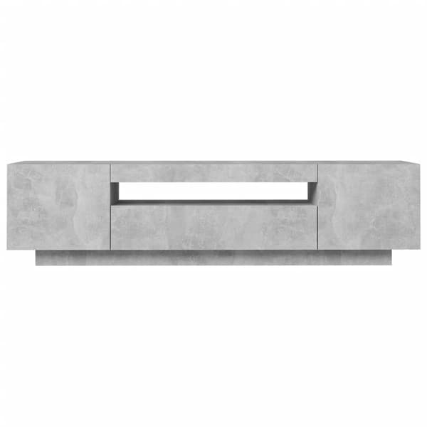 The Living Store TV-bänk med LED-belysning betonggrå 160x35x40 cm -  TV-bänkar