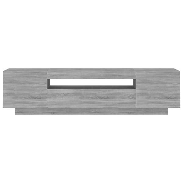 The Living Store tv-bord med LED-lys 160x35x40 cm grå sonoma-eg -  TV-møbler