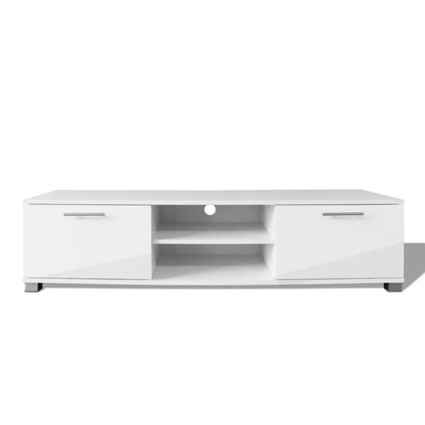 The Living Store Tv-bänk högglans vit 120x40,5x35 cm - TV-bänkar