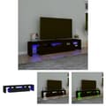 Miniatyrbild 1 av 11: The Living Store Tv-bänk med LED-belysning svart 200x36,5x40 cm -  TV-bänkar