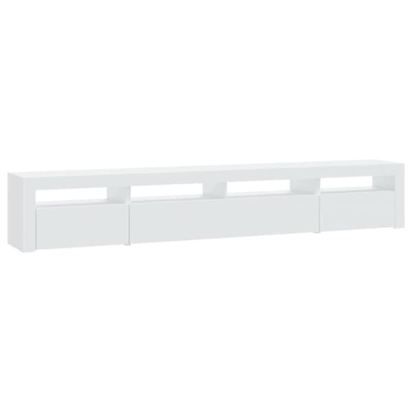The Living Store tv-skab med LED-lys 240x35x40 cm hvid -  TV-møbler