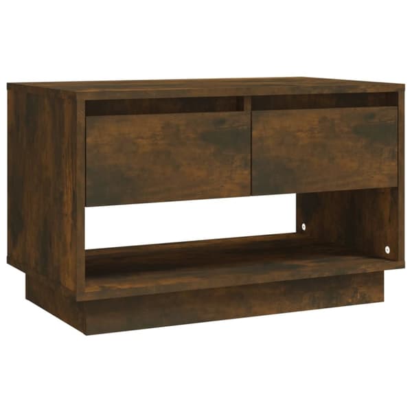 The Living Store tv-bord 102x41x44 cm konstrueret træ røget egetræsfarve - TV-møbler
