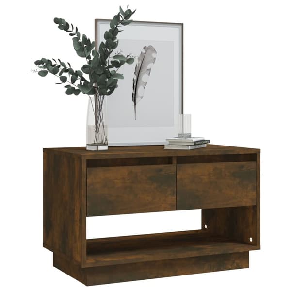 The Living Store tv-bord 102x41x44 cm konstrueret træ røget egetræsfarve - TV-møbler