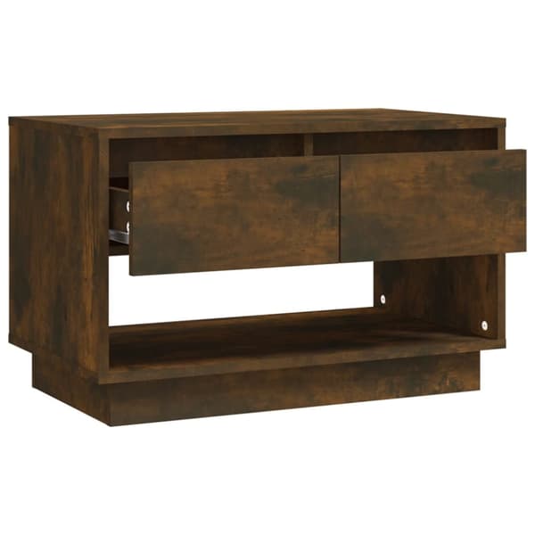 The Living Store tv-bord 102x41x44 cm konstrueret træ røget egetræsfarve - TV-møbler