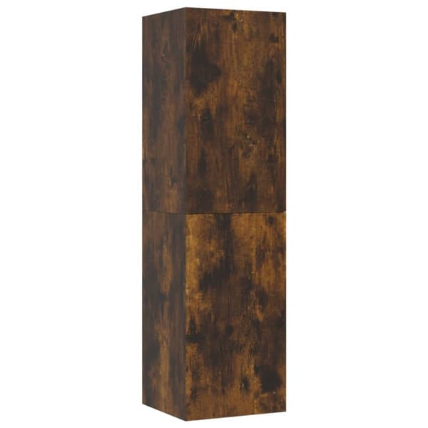 The Living Store væghængt tv-skab 30,5x30x110 cm røget egetræsfarve -  TV-møbler