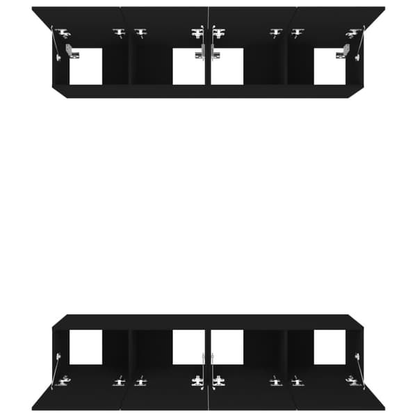 The Living Store TV-skåp 4 delar svart 80x30x30 cm konstruerat trä -  TV-bänkar