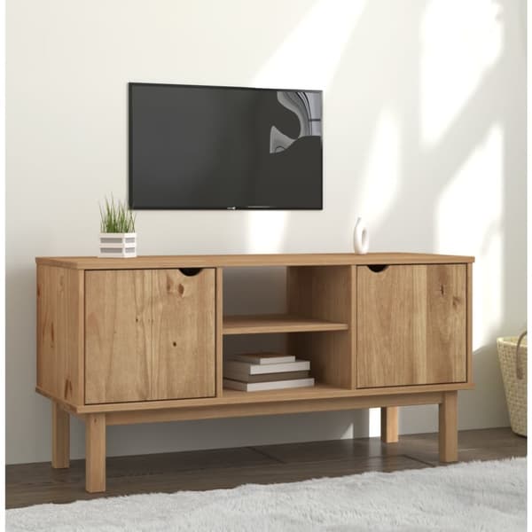 The Living Store TV-taso OTTA 113,5x43x57 cm täysi mänty - TV-tasot