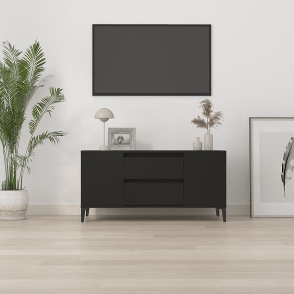 The Living Store TV-taso musta 102x44,5x50 cm tekninen puu -  TV-tasot