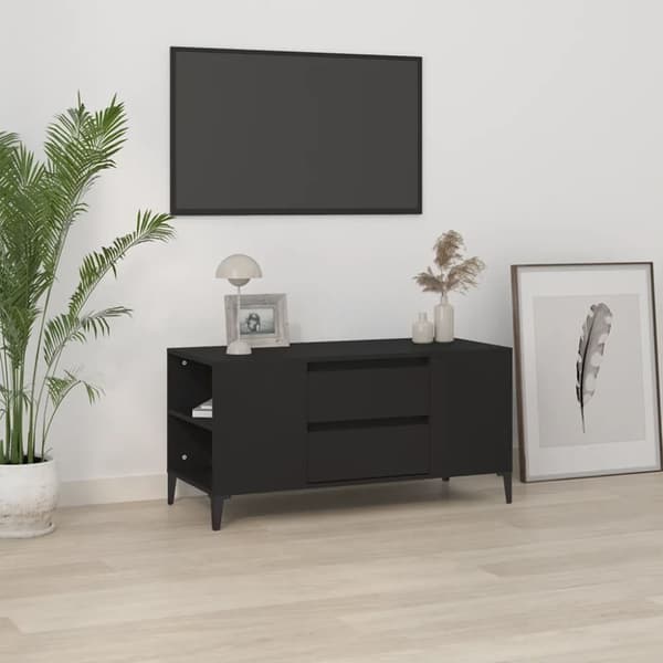 The Living Store TV-taso musta 102x44,5x50 cm tekninen puu -  TV-tasot