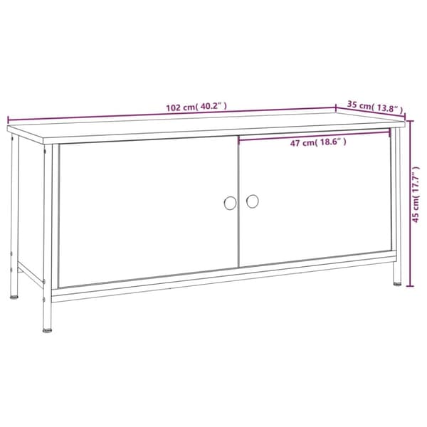 The Living Store TV-taso ovilla musta 102x35x45 cm tekninen puu - TV-tasot