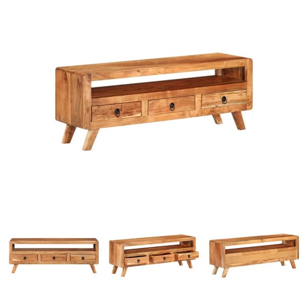 The Living Store tv-bord 110x30x40 cm massivt akacietræ - TV-møbler