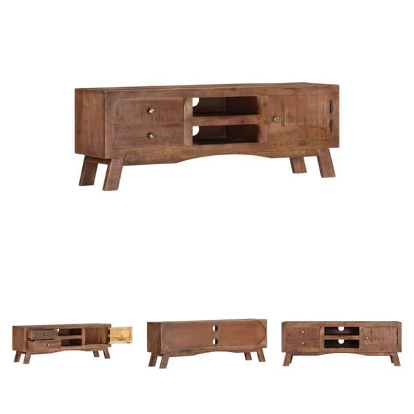 The Living Store TV-taso 110x30x40 cm karkea mangopuu -  TV-tasot