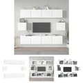 Miniatyrbillede 1 af 11: The Living Store tv-skabssæt 6 dele konstrueret træ hvid -  TV-møbler