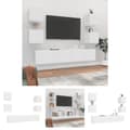 Miniatyrbillede 1 af 11: The Living Store tv-skabssæt 6 dele konstrueret træ hvid -  TV-møbler