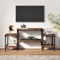 Miniatyrbillede 4 af 11: The Living Store tv-bord 117x35x52 cm konstrueret træ røget egetræsfarve -  TV-møbler