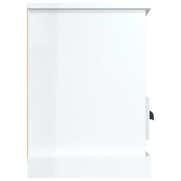 The Living Store Tv-bänk vit högglans 100x35x50 cm konstruerat trä - TV-bänkar