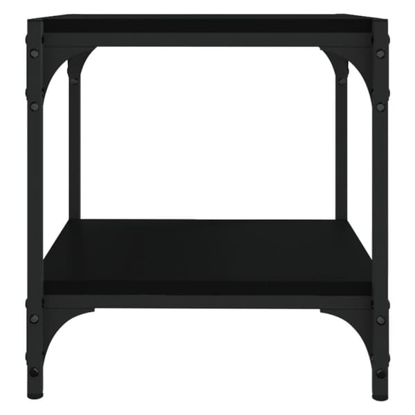 The Living Store tv-bord 40x33x41 cm konstrueret træ og stål sort -  TV-møbler