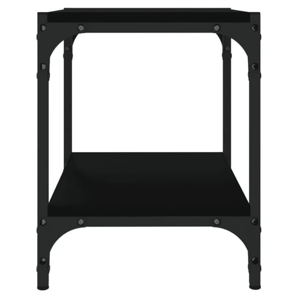 The Living Store tv-bord 40x33x41 cm konstrueret træ og stål sort -  TV-møbler