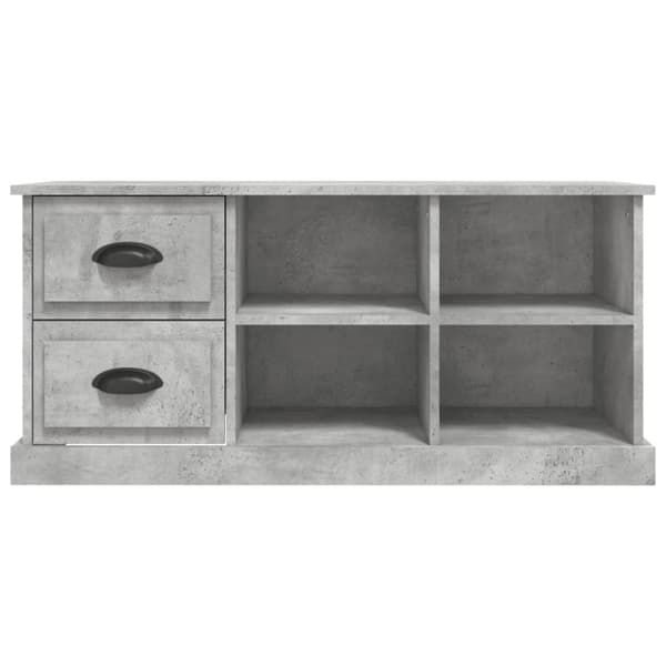 The Living Store tv-bord 102x35,5x47,5 cm konstrueret træ betongrå -  TV-møbler