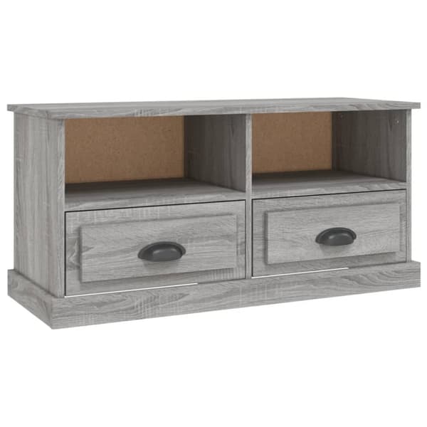 The Living Store tv-bord 93x35,5x45 cm konstrueret træ grå sonoma-eg - TV-møbler