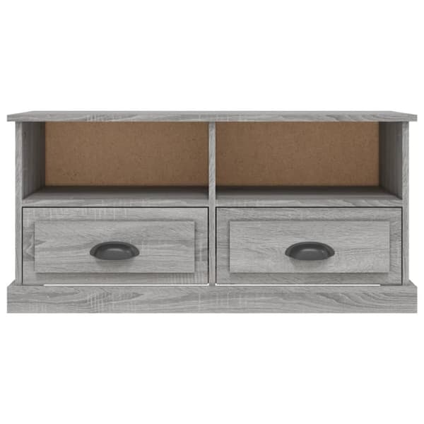 The Living Store tv-bord 93x35,5x45 cm konstrueret træ grå sonoma-eg - TV-møbler