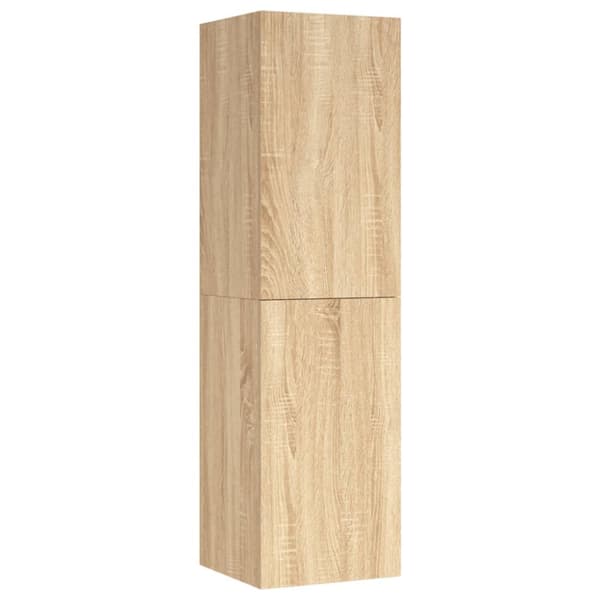 The Living Store tv-bord 30,5x30x110 cm konstrueret træ sonoma-eg -  TV-møbler
