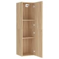 Miniatyrbillede 6 af 11: The Living Store tv-bord 30,5x30x110 cm konstrueret træ sonoma-eg -  TV-møbler