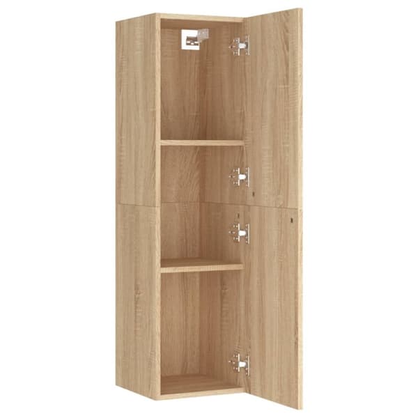 The Living Store tv-bord 30,5x30x110 cm konstrueret træ sonoma-eg -  TV-møbler