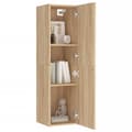 Miniatyrbillede 9 af 11: The Living Store tv-bord 30,5x30x110 cm konstrueret træ sonoma-eg -  TV-møbler