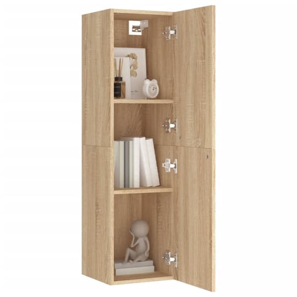 The Living Store tv-bord 30,5x30x110 cm konstrueret træ sonoma-eg -  TV-møbler
