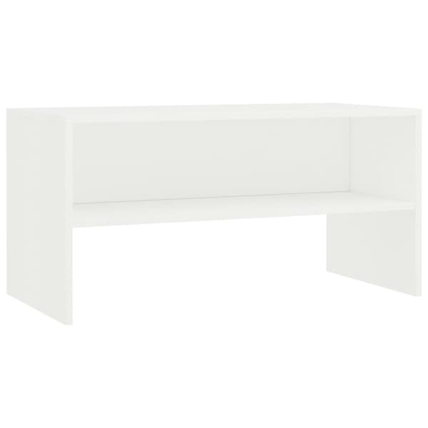 The Living Store tv-bord 80x40x40 cm konstrueret træ hvid -  TV-møbler