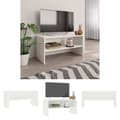 Miniatyrbillede 1 af 7: The Living Store tv-bord 80x40x40 cm konstrueret træ hvid -  TV-møbler