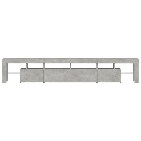 The Living Store Tv-bänk med LED-belysning betonggrå 230x36,5x40 cm - TV-bänkar