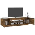 Miniatyrbillede 7 af 11: The Living Store tv-bord med LED-lys 160x35x40 cm røget egetræsfarve -  TV-møbler