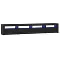Miniatyrbillede 3 af 11: The Living Store tv-skab med LED-lys 240x35x40 cm sort -  TV-møbler