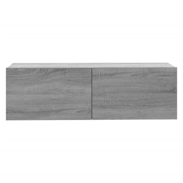 The Living Store TV-seinäkaappi harmaa Sonoma 100x30x30 cm tekninen puu -  TV-tasot