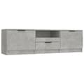 Pikkukuva 3 / 8: The Living Store TV-taso betoninharmaa 140x35x40 cm tekninen puu -  TV-tasot