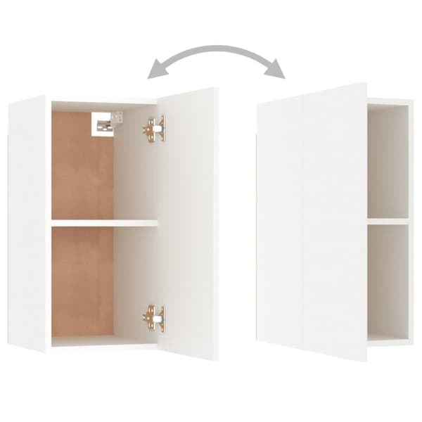The Living Store tv-bord 30,5x30x60 cm konstrueret træ hvid - TV-møbler