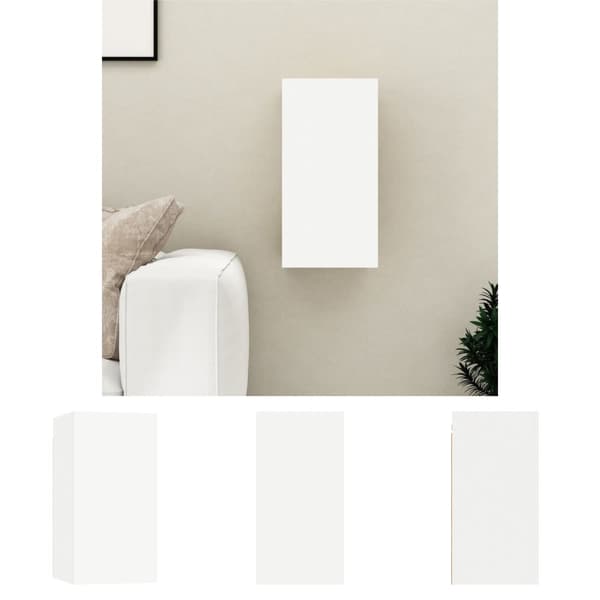 The Living Store tv-bord 30,5x30x60 cm konstrueret træ hvid - TV-møbler