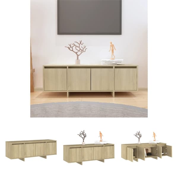 The Living Store TV-bänk sonoma-ek 120x30x40,5 cm konstruerat trä -  TV-bänkar