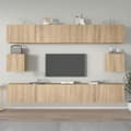 Pikkukuva 2 / 10: The Living Store 6-osainen TV-kaappisarja Sonoma-tammi tekninen puu -  TV-tasot