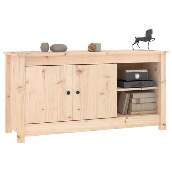 The Living Store Tv-bänk 103x36,5x52 cm massiv furu -  TV-bänkar
