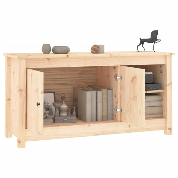 The Living Store Tv-bänk 103x36,5x52 cm massiv furu -  TV-bänkar
