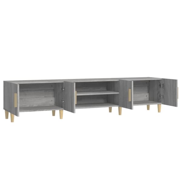 The Living Store tv-bord 180x31,5x40 cm konstrueret træ grå sonoma-eg -  TV-møbler