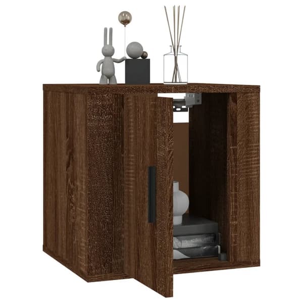 The Living Store Seinäkiinnitettävät TV-tasot 2 kpl ruskea tammi 40x34,5x40 cm -  TV-tasot