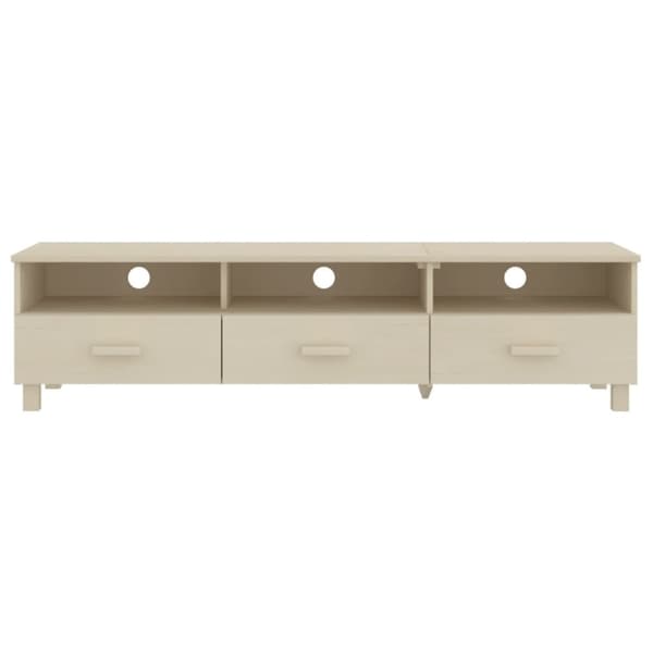 The Living Store Tv-bänk HAMAR honungsbrun 158x40x40 cm massiv furu -  TV-bänkar