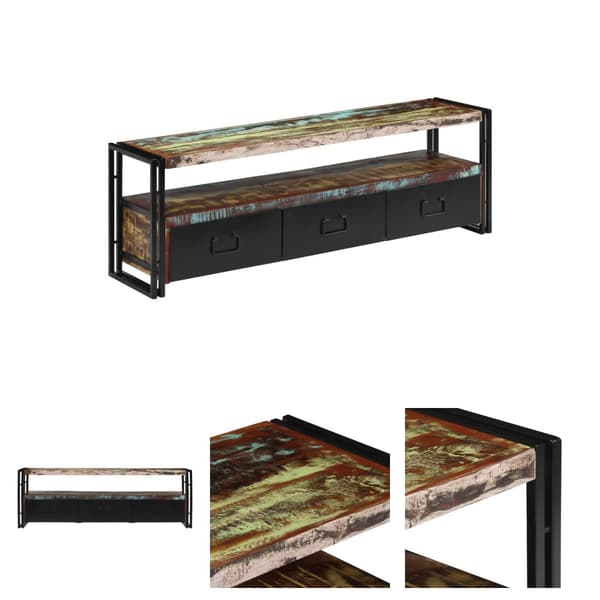The Living Store tv-skab 120x30x40 cm massivt genbrugstræ -  TV-møbler