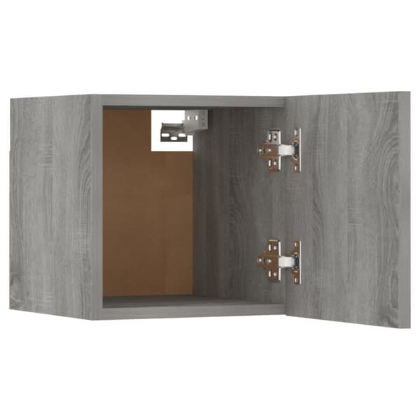 The Living Store væghængt tv-skab 30,5x30x30 cm grå sonoma-eg - TV-møbler